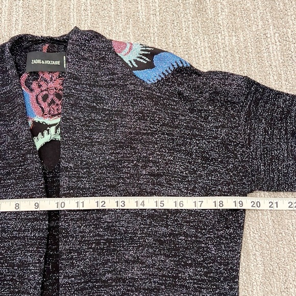 Zadig and Voltaire Lurex Butterfly Long Cardigan Sweater - Picture 12 of 13